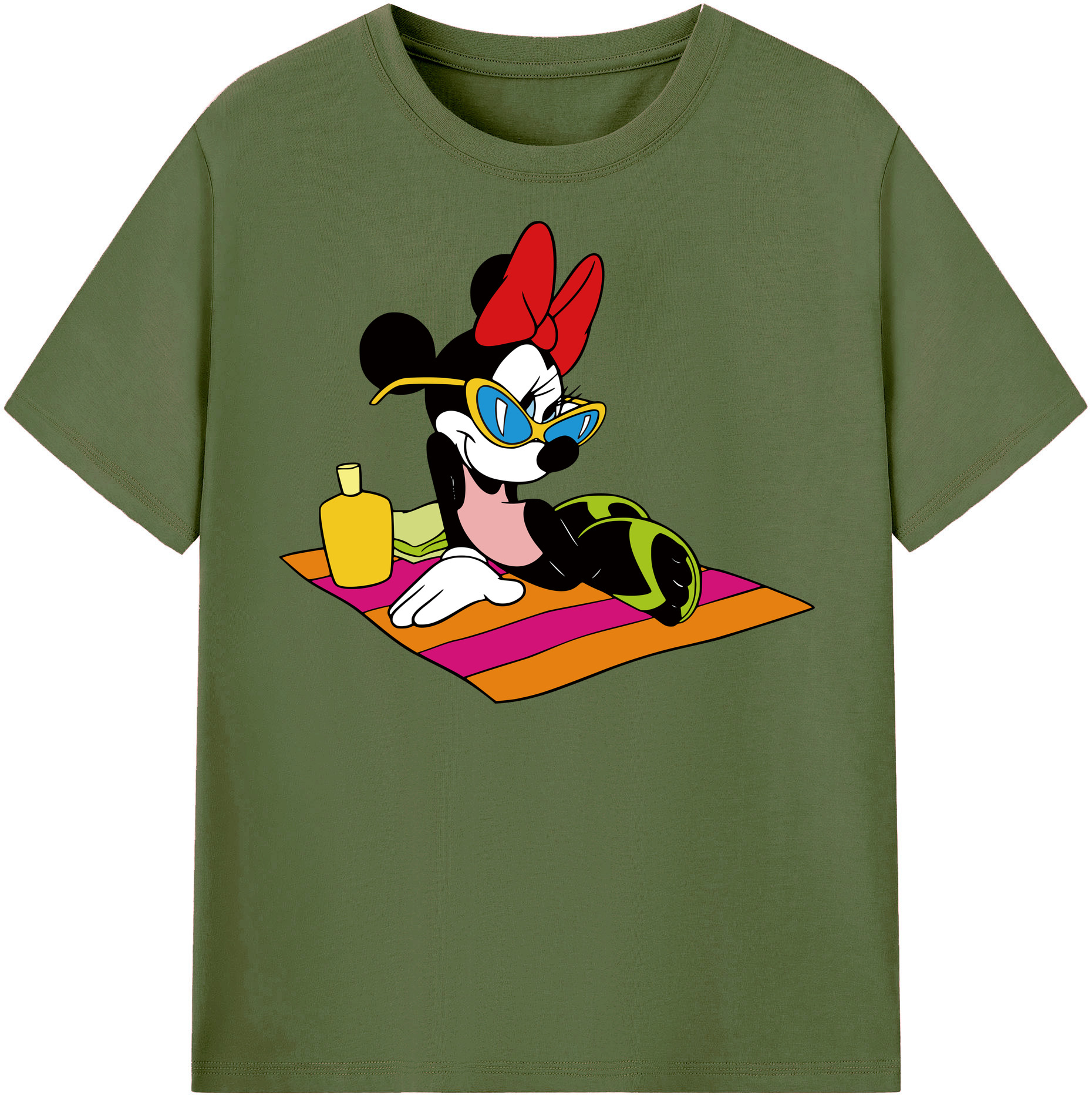 （画像用） ミッキーマウス Mickey Mouse 綿100％半袖Tシャツ（フロントプリント）